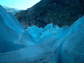 Image showing Inside the Briksdal Glacier