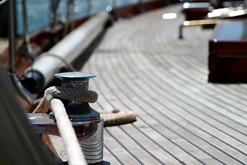 Image showing sail boat rope