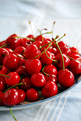 Image showing Appetizing red cherries