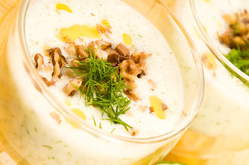 Image showing Tarator - traditional bulgarian cold summer soup