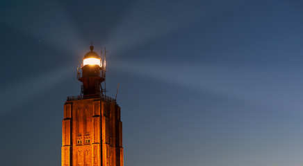 Image showing Lighthouse at dusk