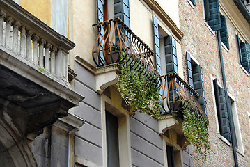 Image showing Balconies and building exterior in Padua