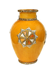 Image showing Old yellow vase