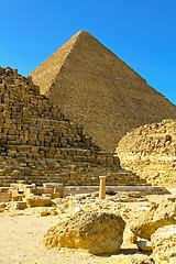 Image showing Pyramid and tombs