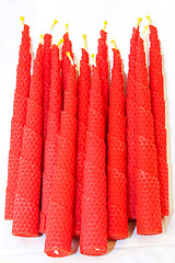 Image showing Natural wax candles