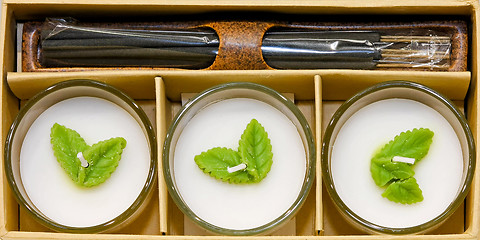 Image showing Scented candles set