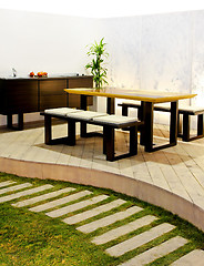 Image showing Terrace dining table