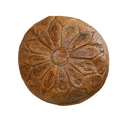 Image showing Leather ottoman