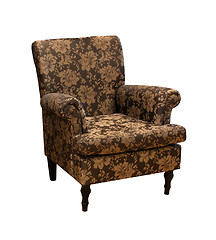 Image showing Old brown chair