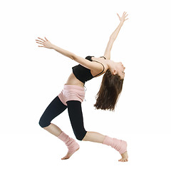 Image showing posing young dancer isolated on white background