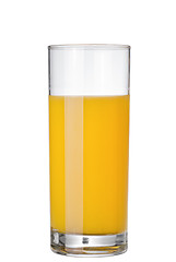 Image showing glass of orange juice isolated on white