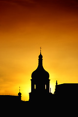 Image showing silhouette of church