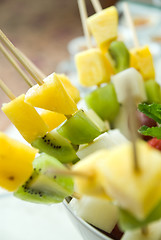 Image showing shashlik from fresh fruits