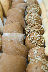 Image showing various baked bread buns