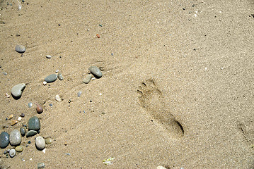 Image showing sand stones with footprint