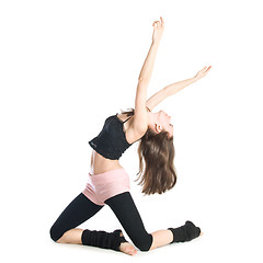 Image showing posing young dancer isolated on white background