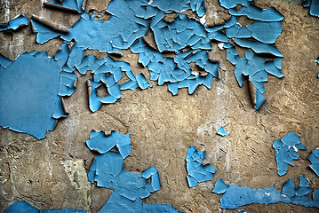 Image showing texture of the old stucco wall with cracks