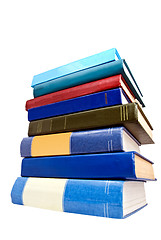 Image showing pile of books isolated on white