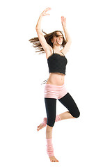 Image showing posing young dancer isolated on white background