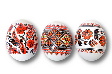 Image showing easter eggs on white