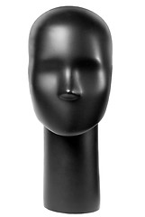 Image showing black head of mannequin isolated on white