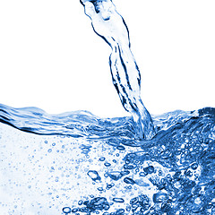 Image showing abstract water splash with bubbles