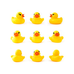 Image showing rubber yellow duck isolated on white