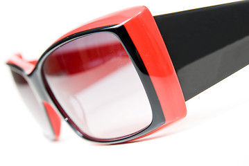 Image showing Red female sunglasses isolated on white