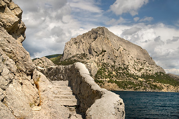 Image showing Stairs in the rock in crimea