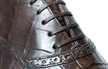 Image showing close up photo of mans shoe