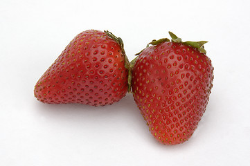 Image showing Two Strawberries