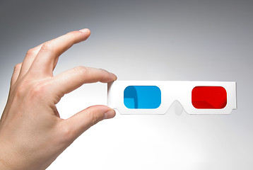 Image showing hand holding stereo glasses