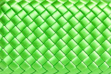 Image showing squared green silk texture