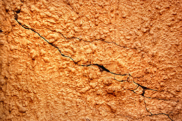 Image showing texture of the old stucco wall with cracks