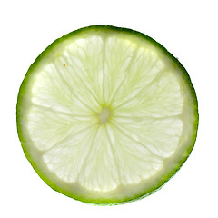 Image showing Green lime with slice isolated on white