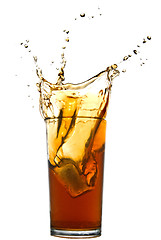 Image showing splash of cola isolated on white