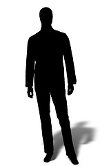 Image showing shape of businessman isolated on white