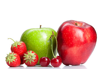 Image showing Summer fresh fruits isolated on white