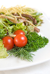 Image showing pasta with tomato and meat