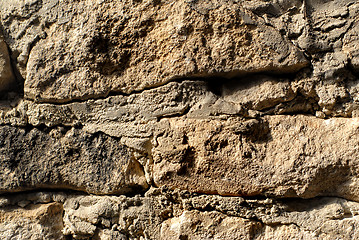 Image showing macro stone wall texture