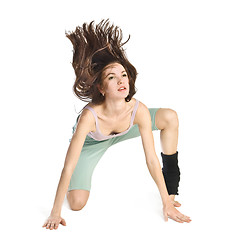 Image showing Posing young dancer isolated on white background