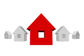 Image showing Symbols of house isolated on white