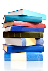 Image showing pile of books isolated on white