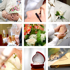 Image showing color wedding photos set