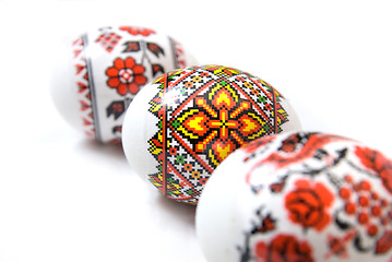 Image showing easter eggs on white