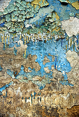 Image showing texture of the old grunge stucco wall with cracks