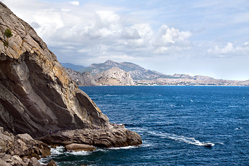 Image showing landscape with sea and mountains