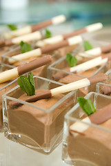 Image showing sweet dessert with mint