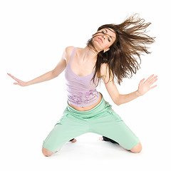 Image showing Posing young dancer isolated on white background
