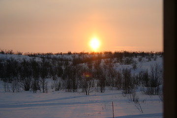 Image showing Winter in Finnmark, The sun is back.